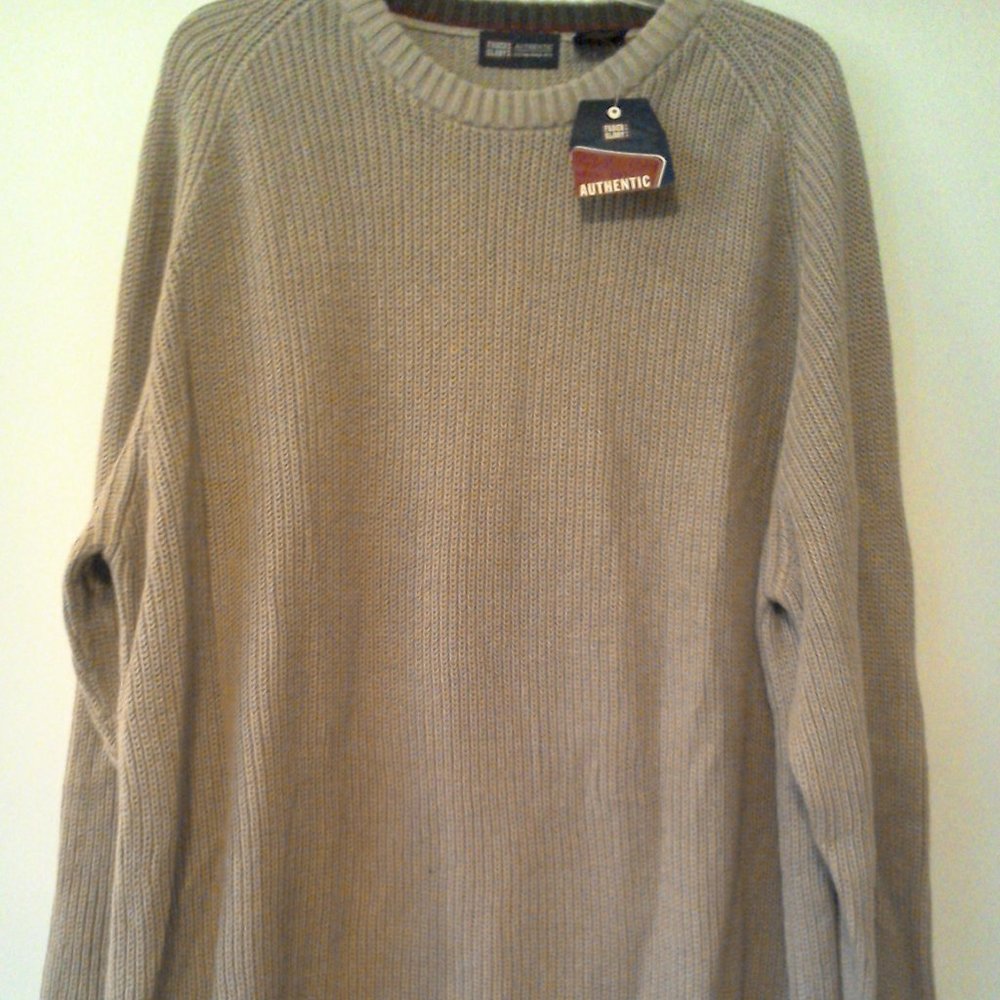 FADED GLORY MEN'S TAN PULLOVER SWEATER